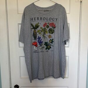 Harry Potter Herbology Graphic Tee - Gray Men’s Shirt Size 3XL